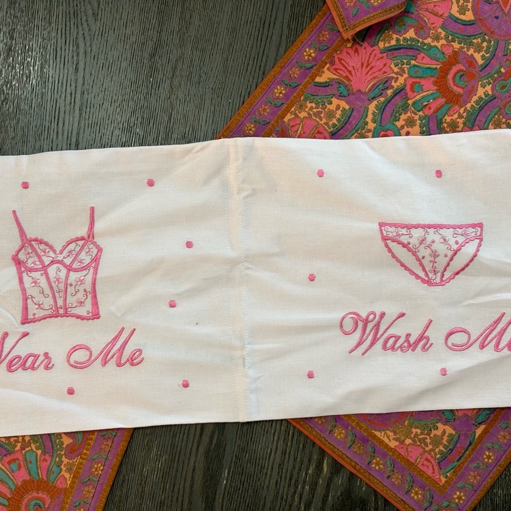 Pink and White Lingerie Bag - Picture 7 of 7